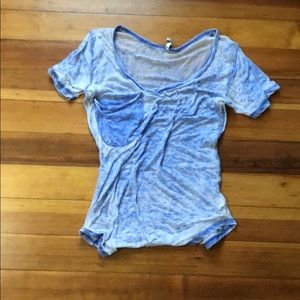 Blueish/white v neck